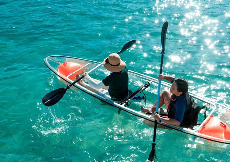 เรือคายัคใส Blue runner แบบ Sit on top 2 ที่นั่ง รุ่น Crystal Kayak-Double 333