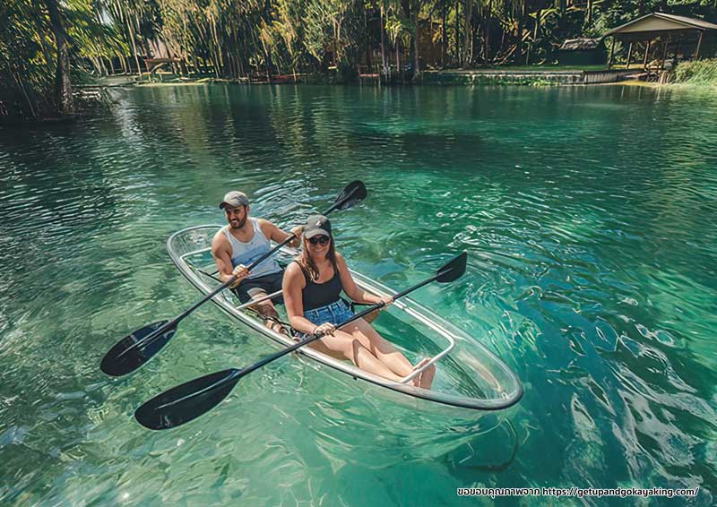 เรือคายัคใส Blue runner แบบ Sit on top 2 ที่นั่ง รุ่น Crystal Kayak-Double 333