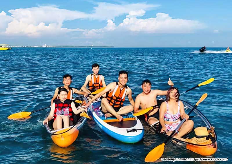 เรือคายัคใส Blue runner แบบ Sit on top 2 ที่นั่ง รุ่น Crystal Kayak-Double 333