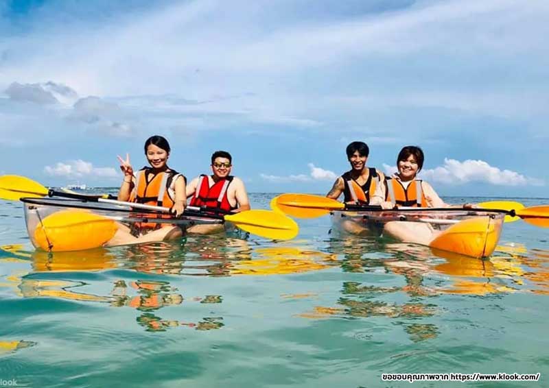 เรือคายัคใส Blue runner แบบ Sit on top 2 ที่นั่ง รุ่น Crystal Kayak-Double 333